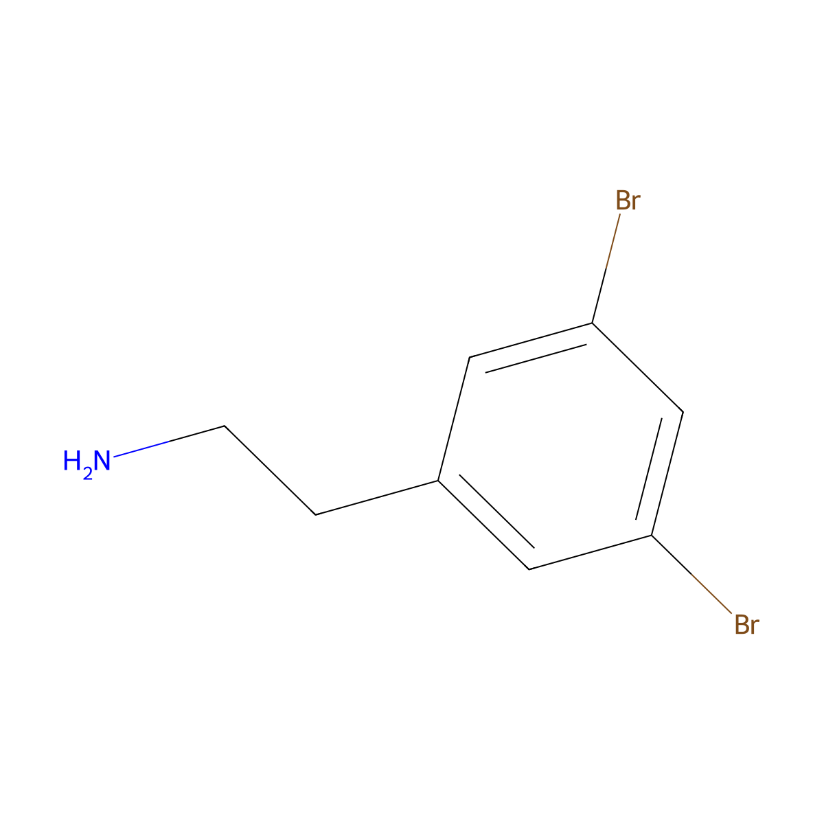 2-(3,5-Dibromophenyl)ethan-1-amine molecular structure, CAS 75894-95-0