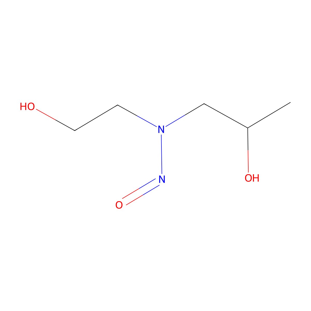 N-(2-hydroxyethyl)-N-(2-hydroxypropyl)nitrous amide molecular structure, CAS 75896-33-2