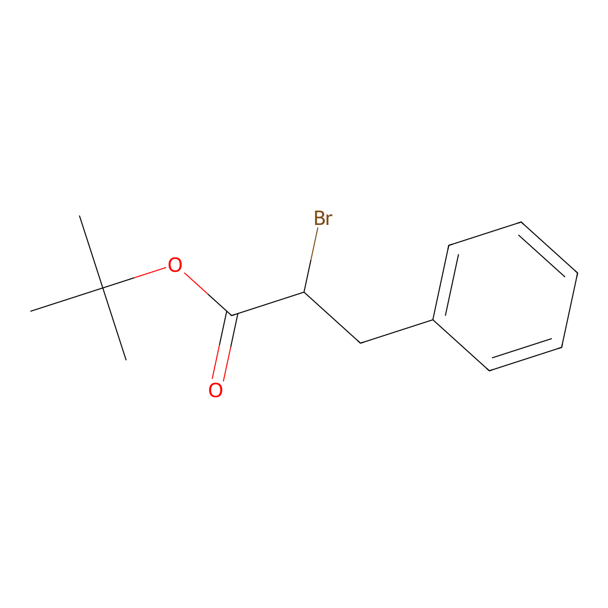 tert-Butyl 2-bromo-3-phenylpropionate molecular structure, CAS 75898-42-9