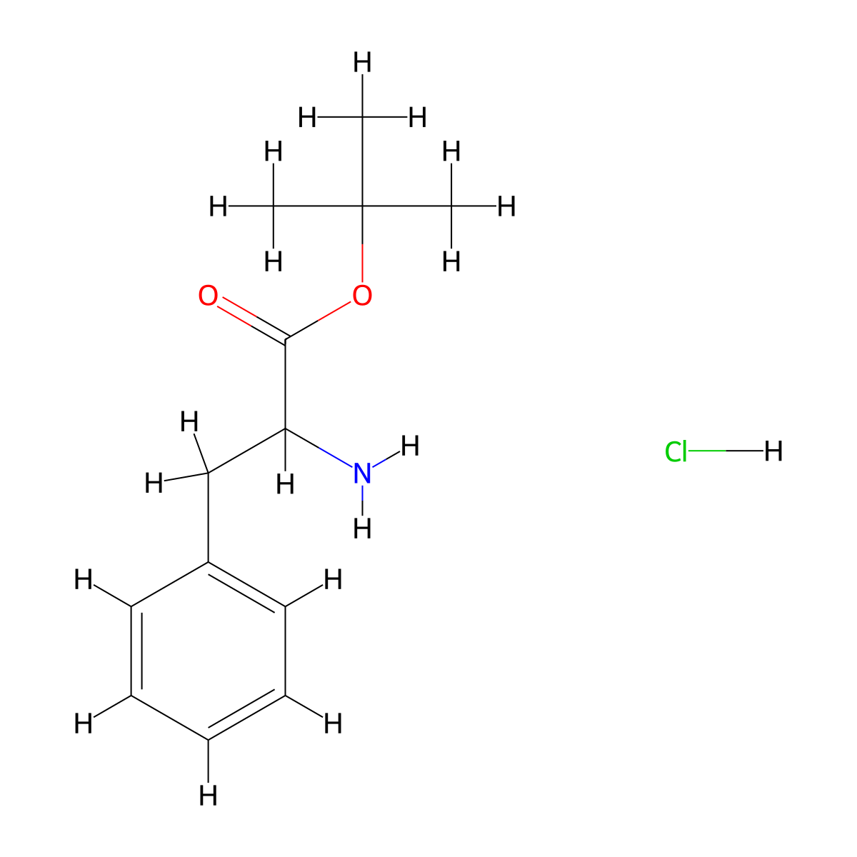 tert-butyl 3-phenyl-L-alaninate hydrochloride molecular structure, CAS 75898-47-4