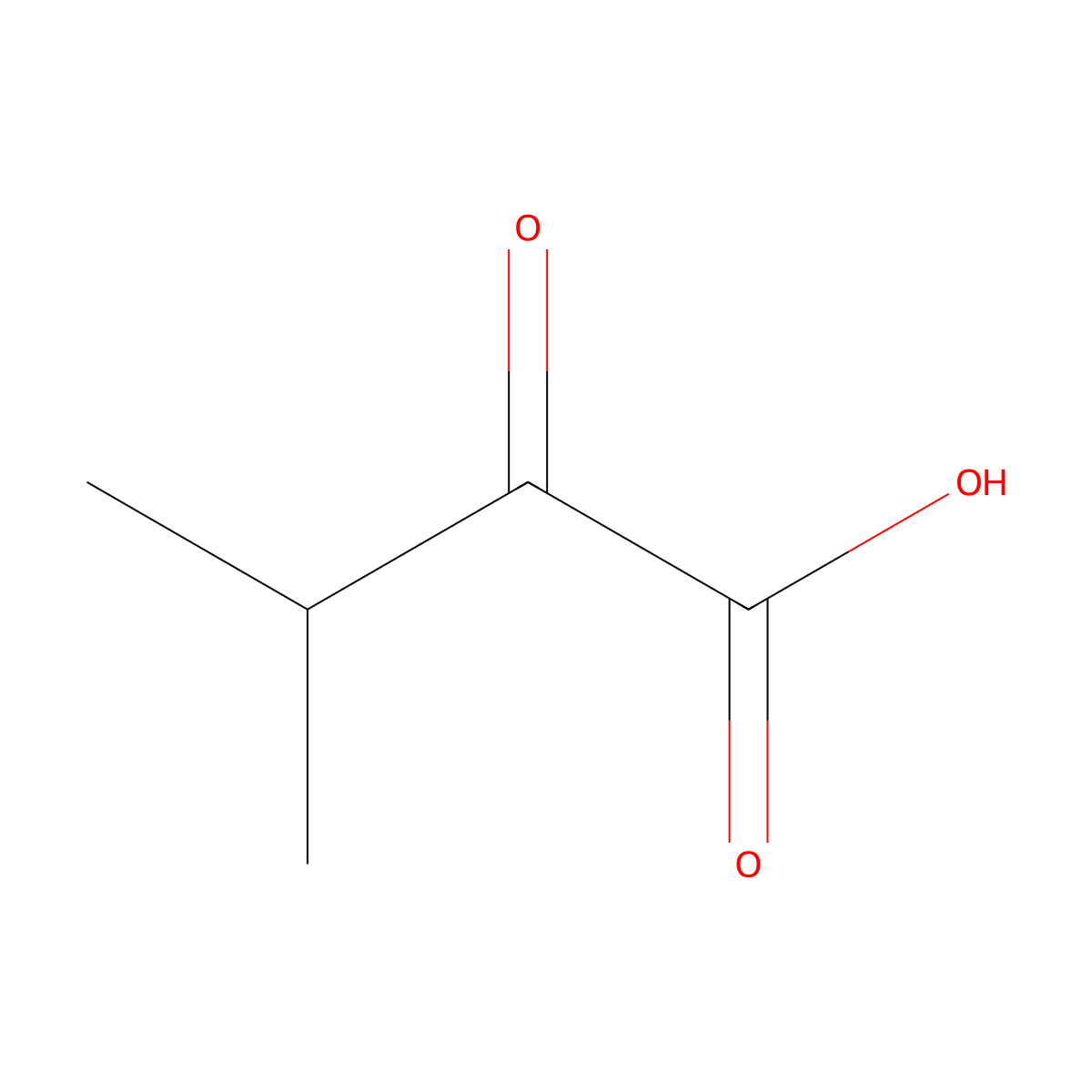 3-Methyl-2-oxobutanoic acid molecular structure, CAS 759-05-7