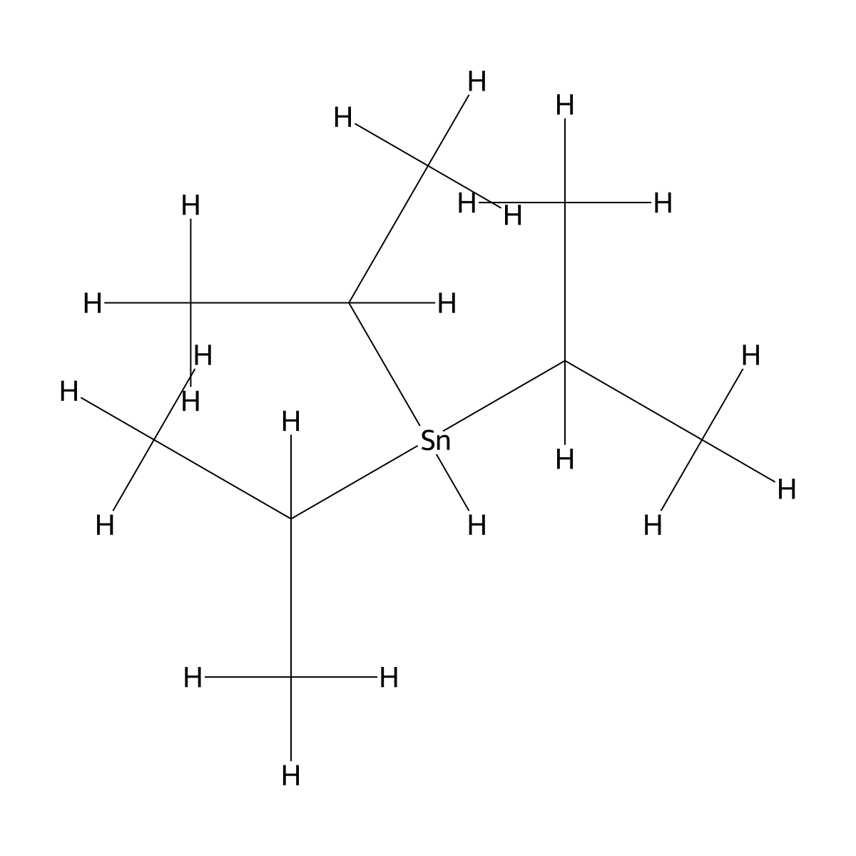 Triisopropyltin molecular structure, CAS 759-23-9