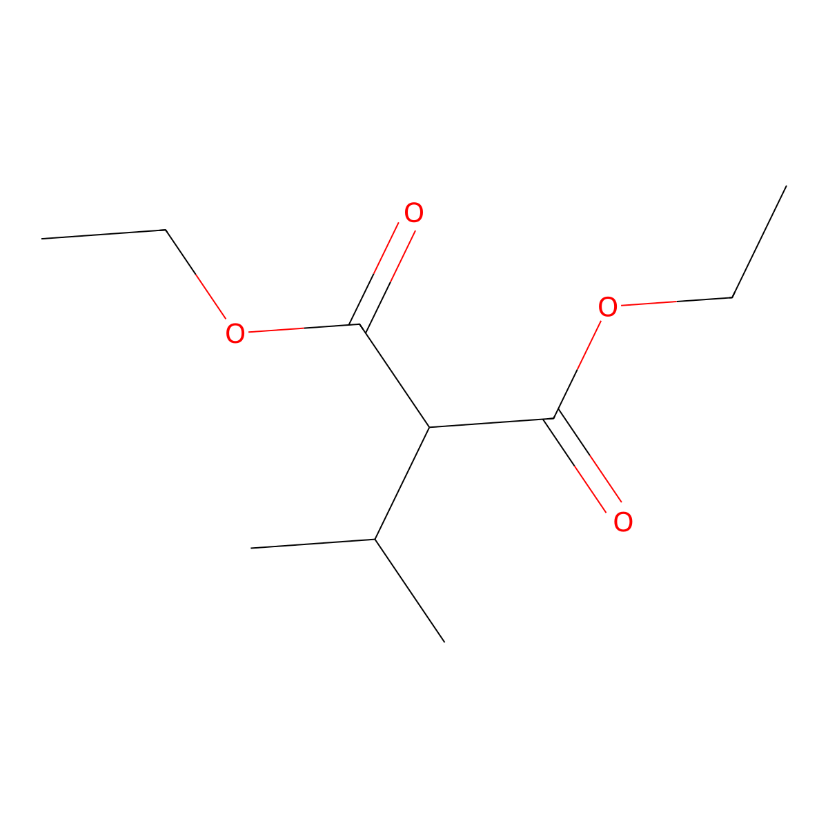 Diethyl isopropylmalonate molecular structure, CAS 759-36-4