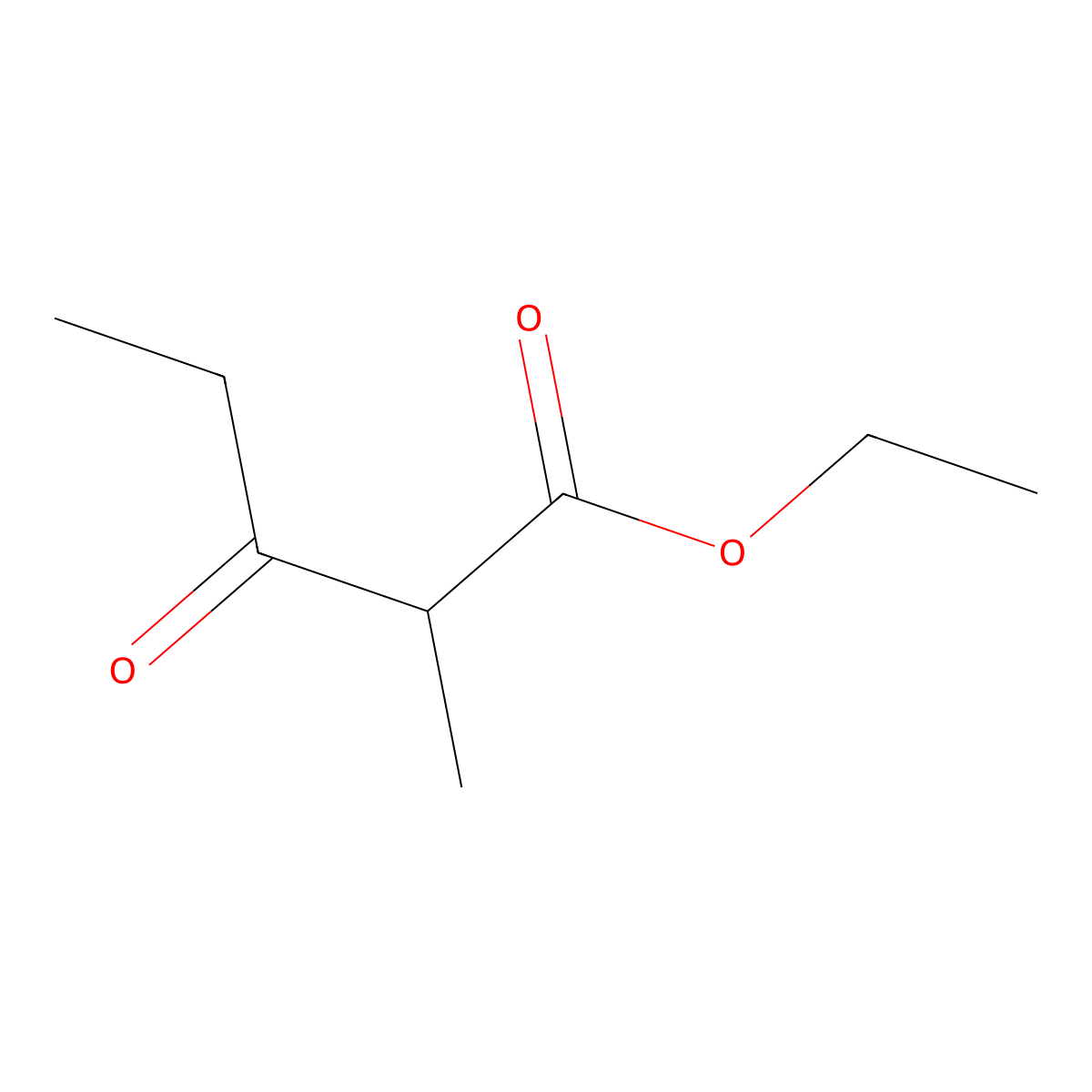 Pentanoic acid, 2-methyl-3-oxo-, ethyl ester molecular structure, CAS 759-66-0