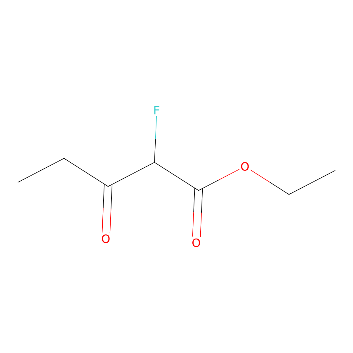 Ethyl 2-fluoro-3-oxopentanoate molecular structure, CAS 759-67-1