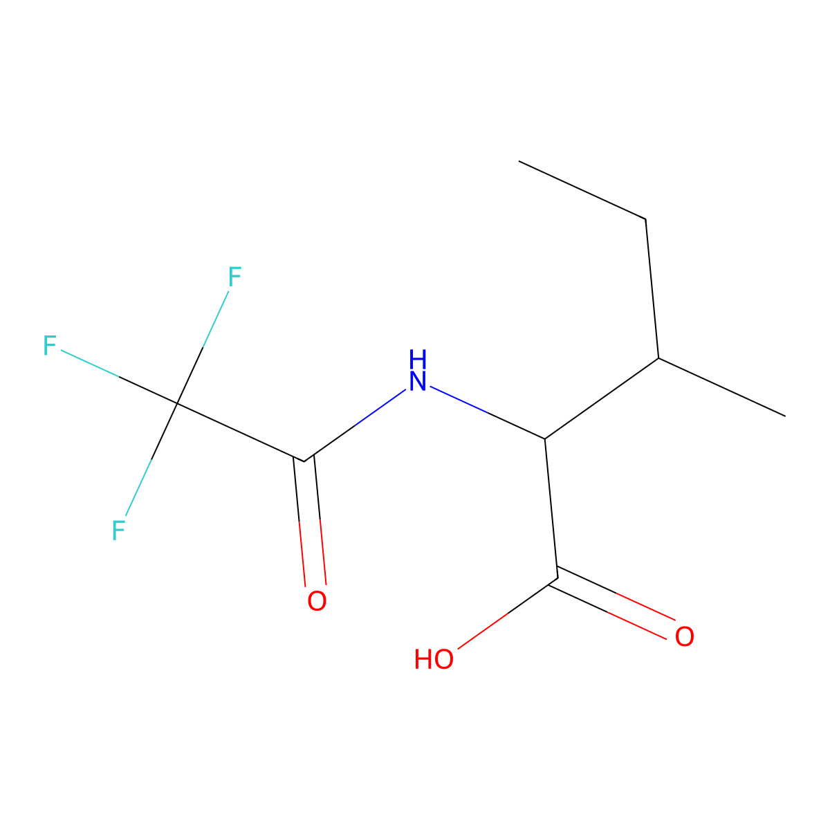 l-Isoleucine, N-trifluoroacetyl- molecular structure, CAS 759-78-4