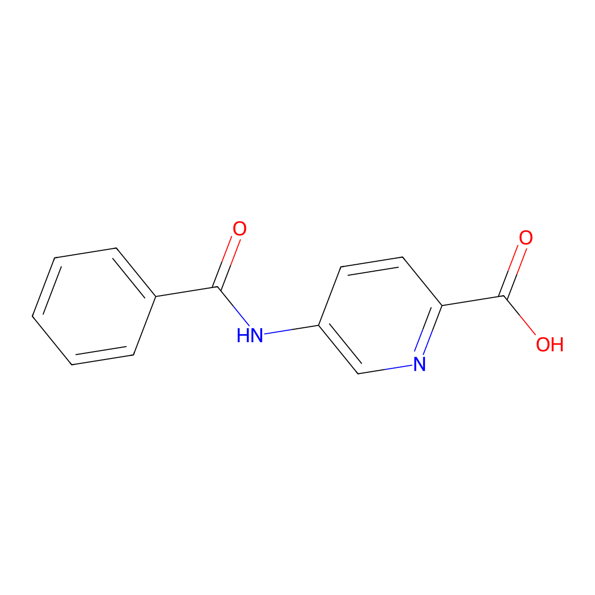 5-(Benzoylamino)pyridine-2-carboxylic acid molecular structure, CAS 75903-39-8