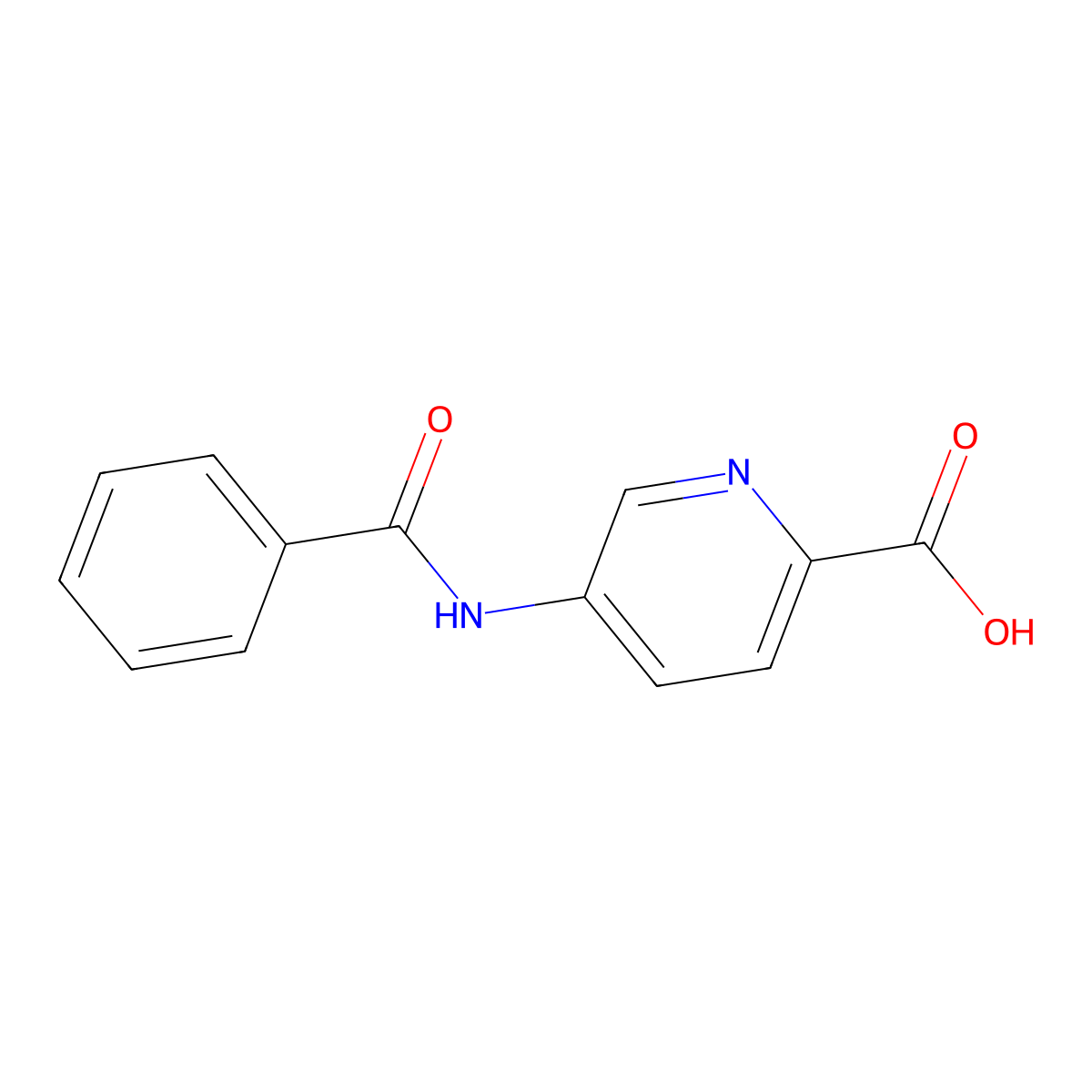 5-(Benzoylamino)pyridine-2-carboxylic acid molecular structure, CAS 75903-39-8