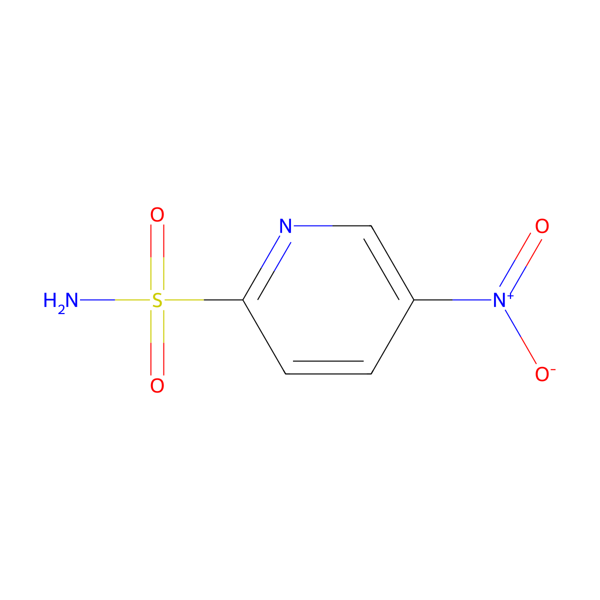 5-Nitropyridine-2-sulfonamide molecular structure, CAS 75903-49-0