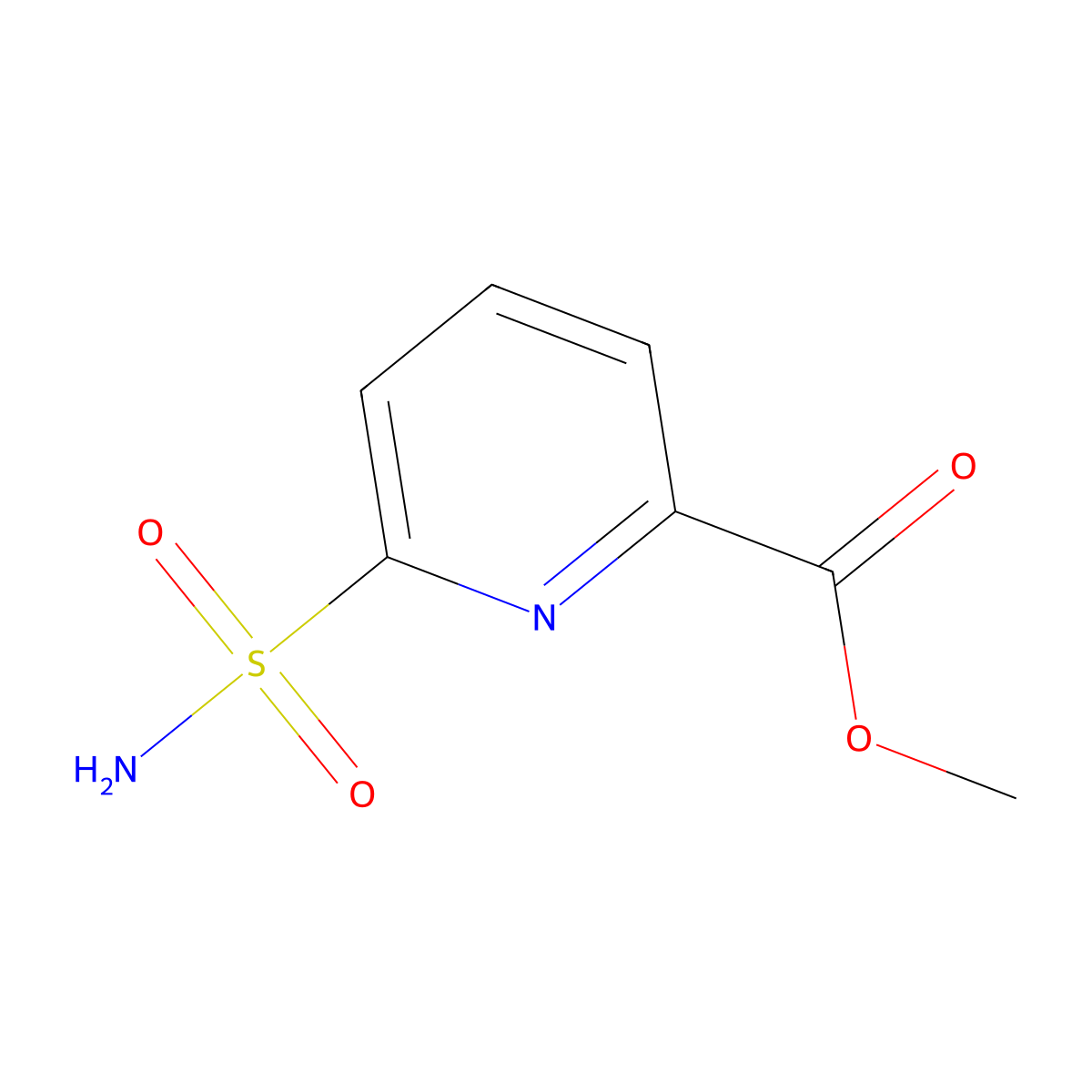 Methyl 6-sulfamoylpyridine-2-carboxylate molecular structure, CAS 75903-52-5
