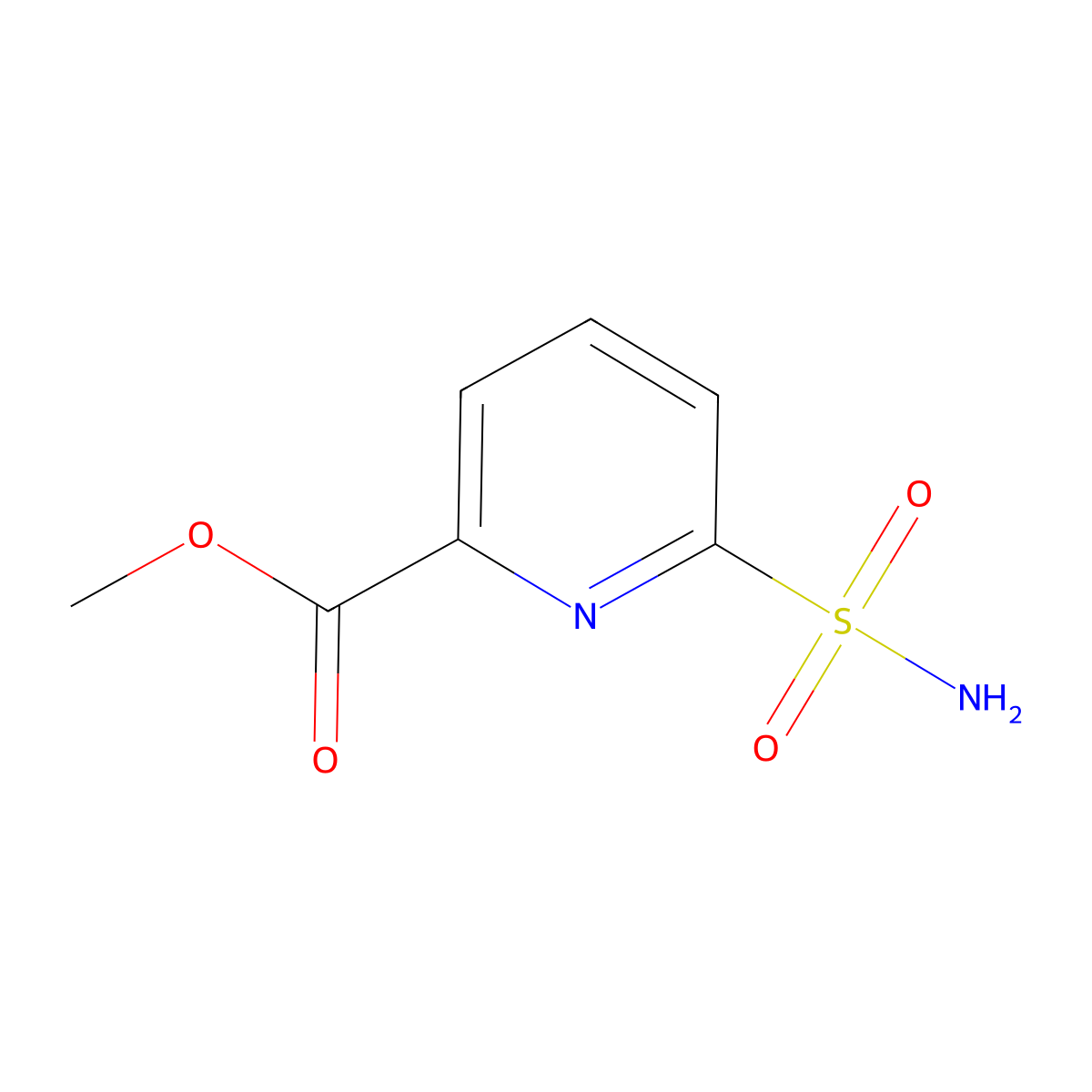 Methyl 6-sulfamoylpyridine-2-carboxylate molecular structure, CAS 75903-52-5