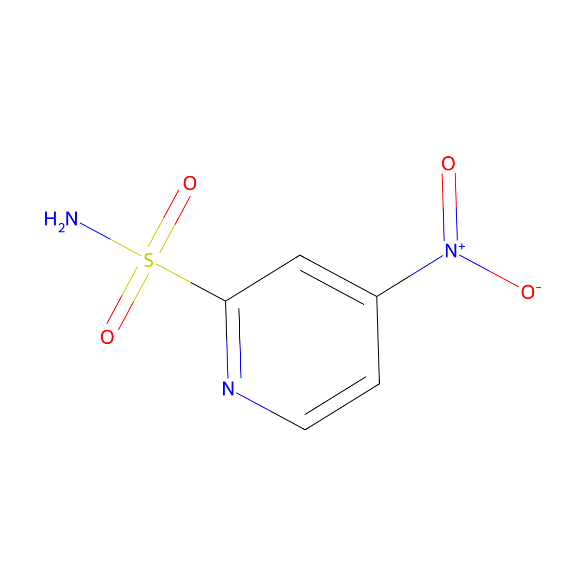 4-Nitropyridine-2-sulfonamide molecular structure, CAS 75903-59-2