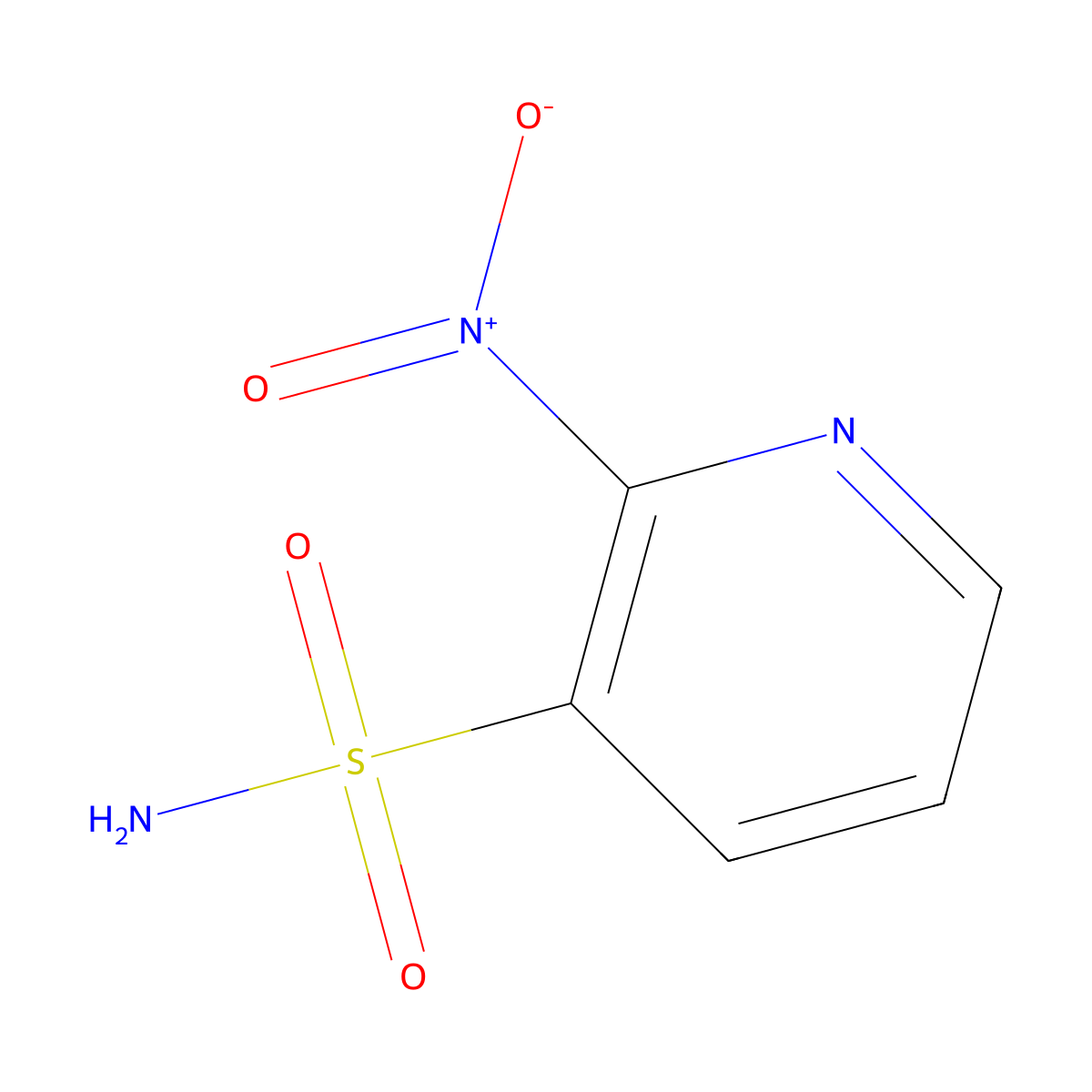 2-Nitropyridine-3-sulfonamide molecular structure, CAS 75903-61-6