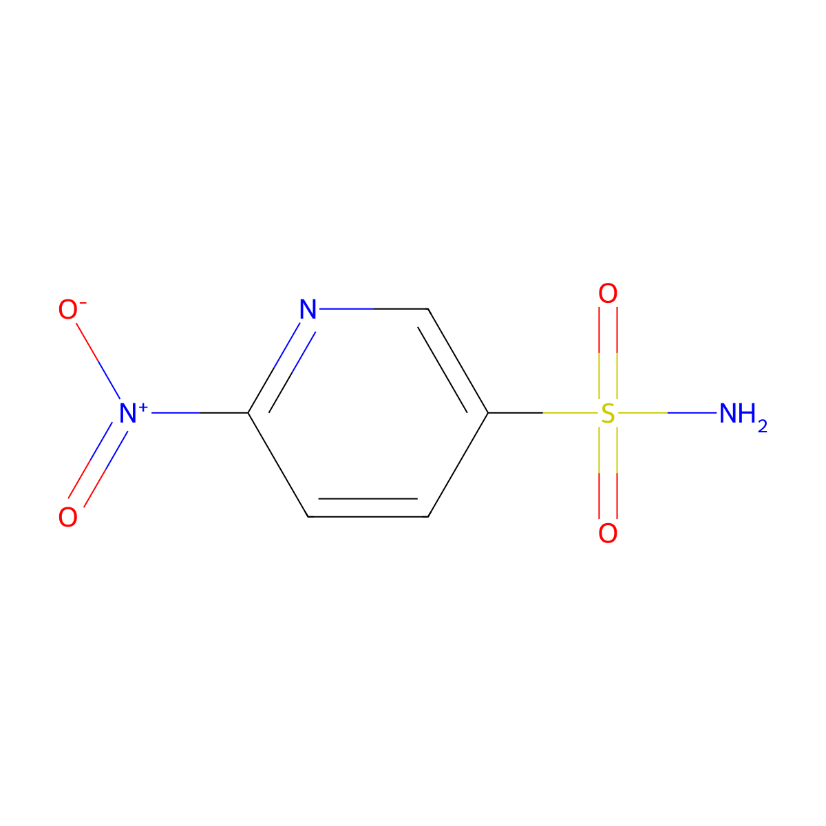 6-Nitropyridine-3-sulfonamide molecular structure, CAS 75903-64-9