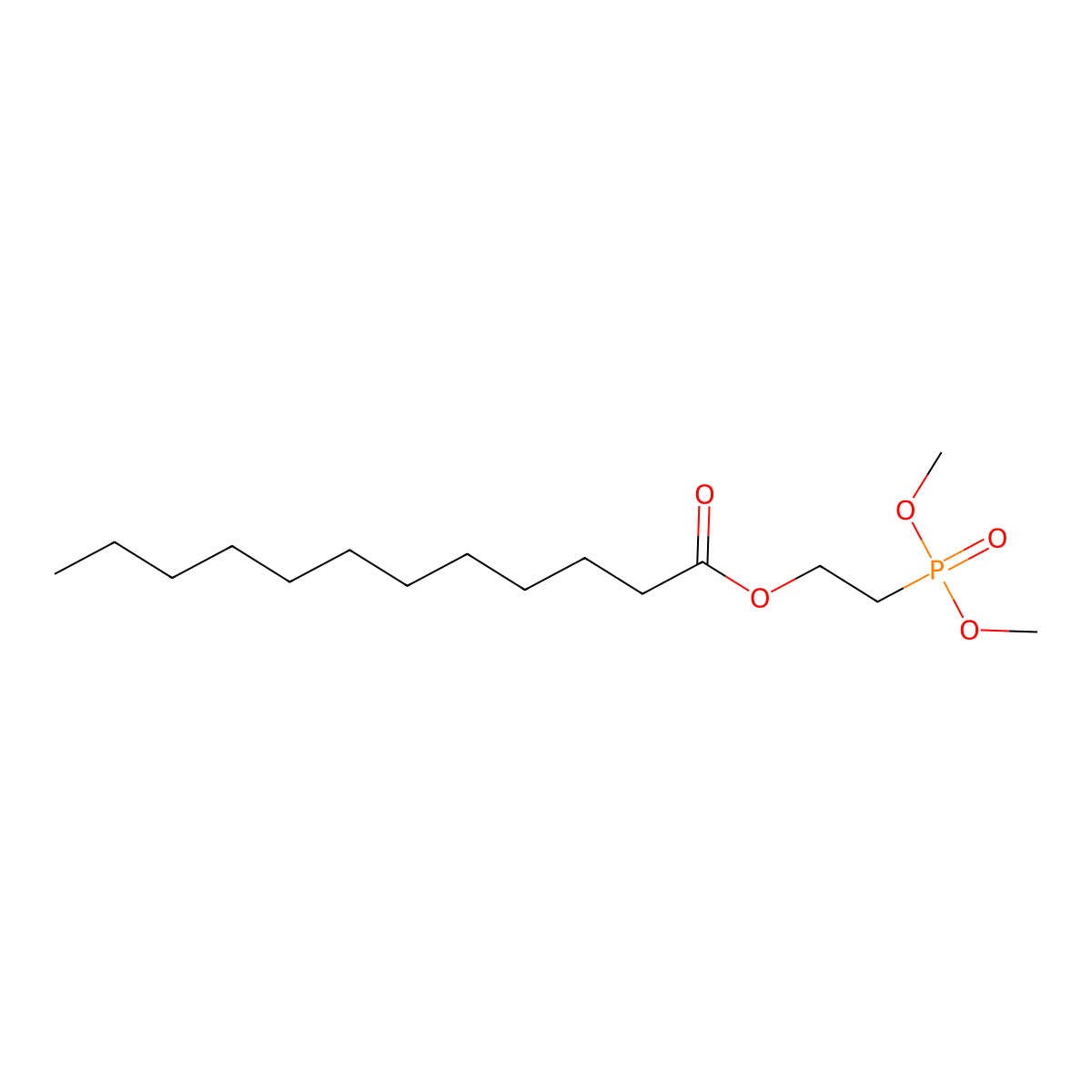 2-(Dimethoxyphosphinyl)ethyl laurate molecular structure, CAS 75905-36-1