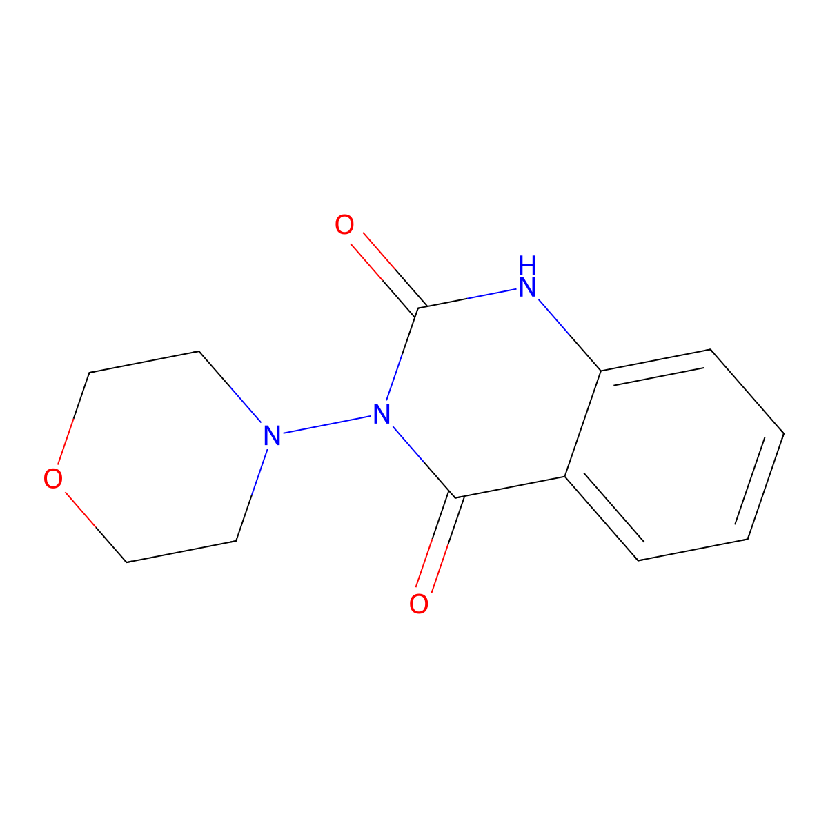 2,4(1H,3H)-Quinazolinedione, 3-(4-morpholinyl)- molecular structure, CAS 75906-64-8