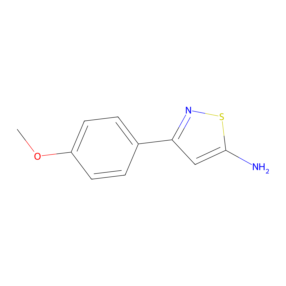 3-(4-Methoxyphenyl)isothiazol-5-amine molecular structure, CAS 75907-55-0