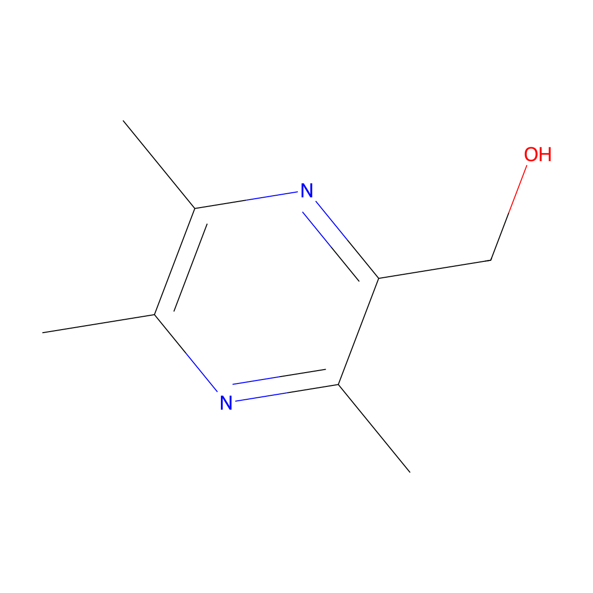 (3,5,6-Trimethylpyrazin-2-yl)methanol molecular structure, CAS 75907-74-3