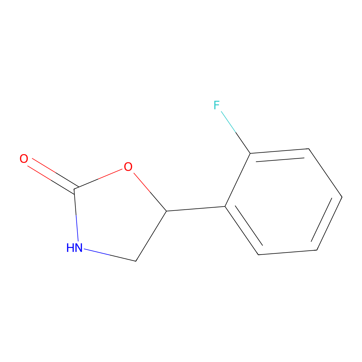 5-(2-Fluorophenyl)oxazolidin-2-one molecular structure, CAS 75908-74-6
