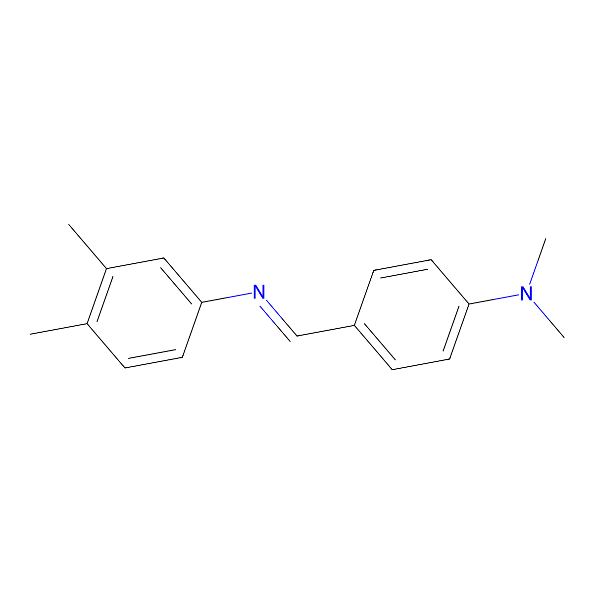 N,N-Dimethyl-alpha-(3,4-xylylimino)-P-toluidine molecular structure, CAS 75908-78-0