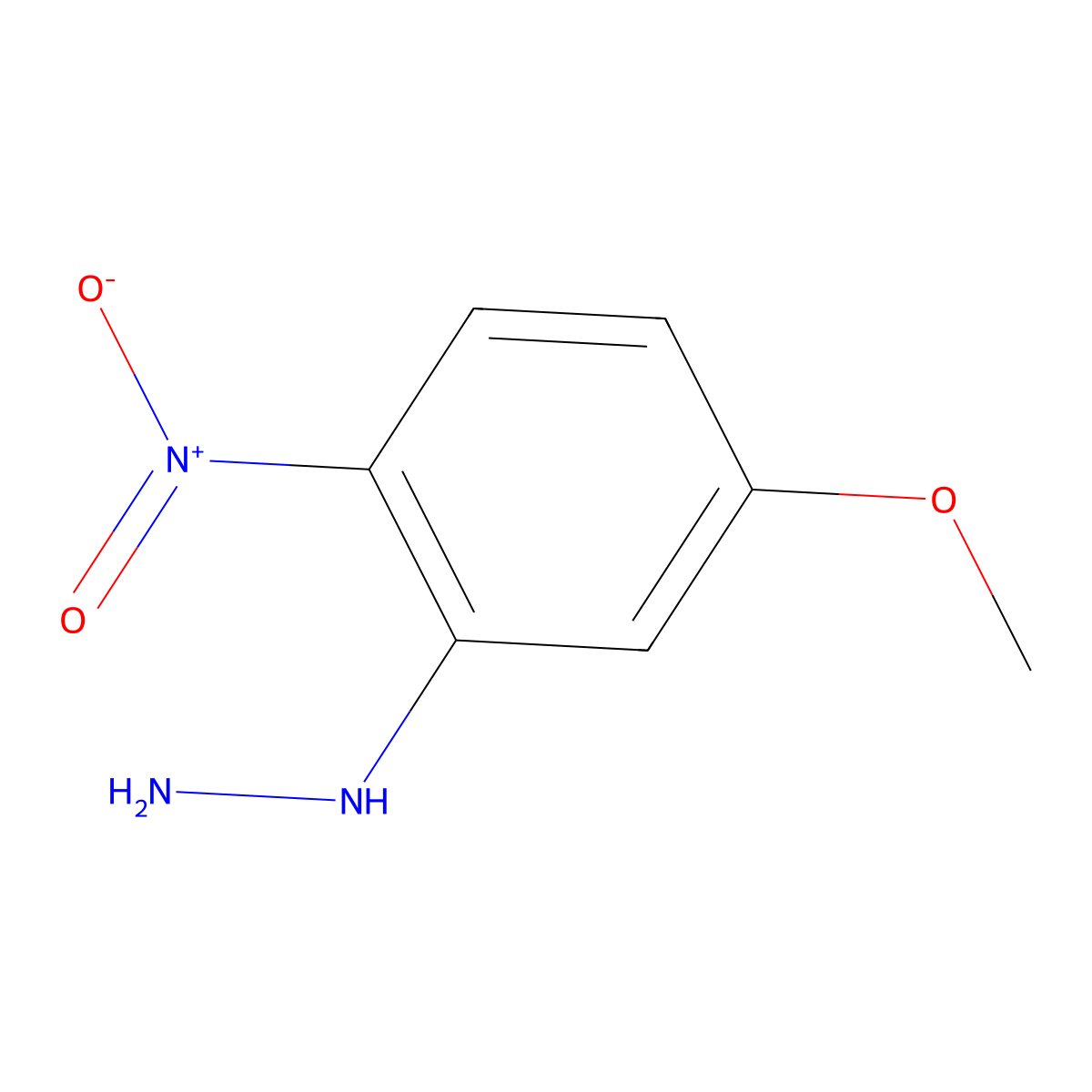 (5-Methoxy-2-nitrophenyl)hydrazine molecular structure, CAS 75909-74-9
