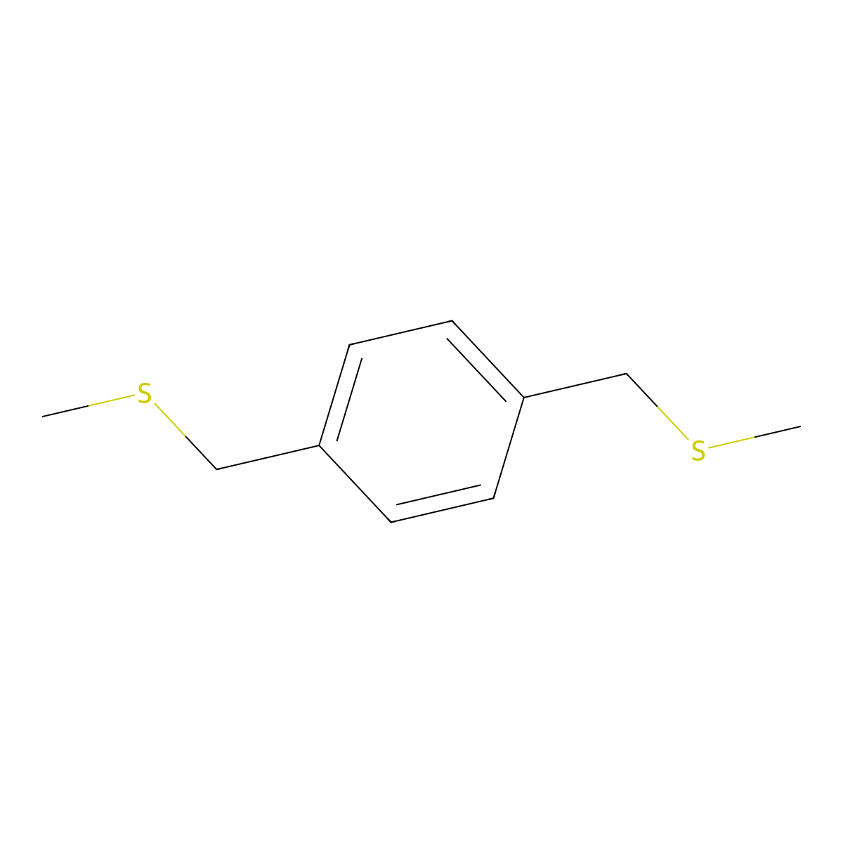 Benzene, 1,4-bis(methylthiomethyl)- molecular structure, CAS 75919-81-2