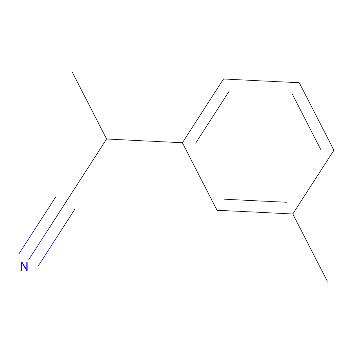 2-(3-Methylphenyl)propanenitrile molecular structure, CAS 75920-44-4