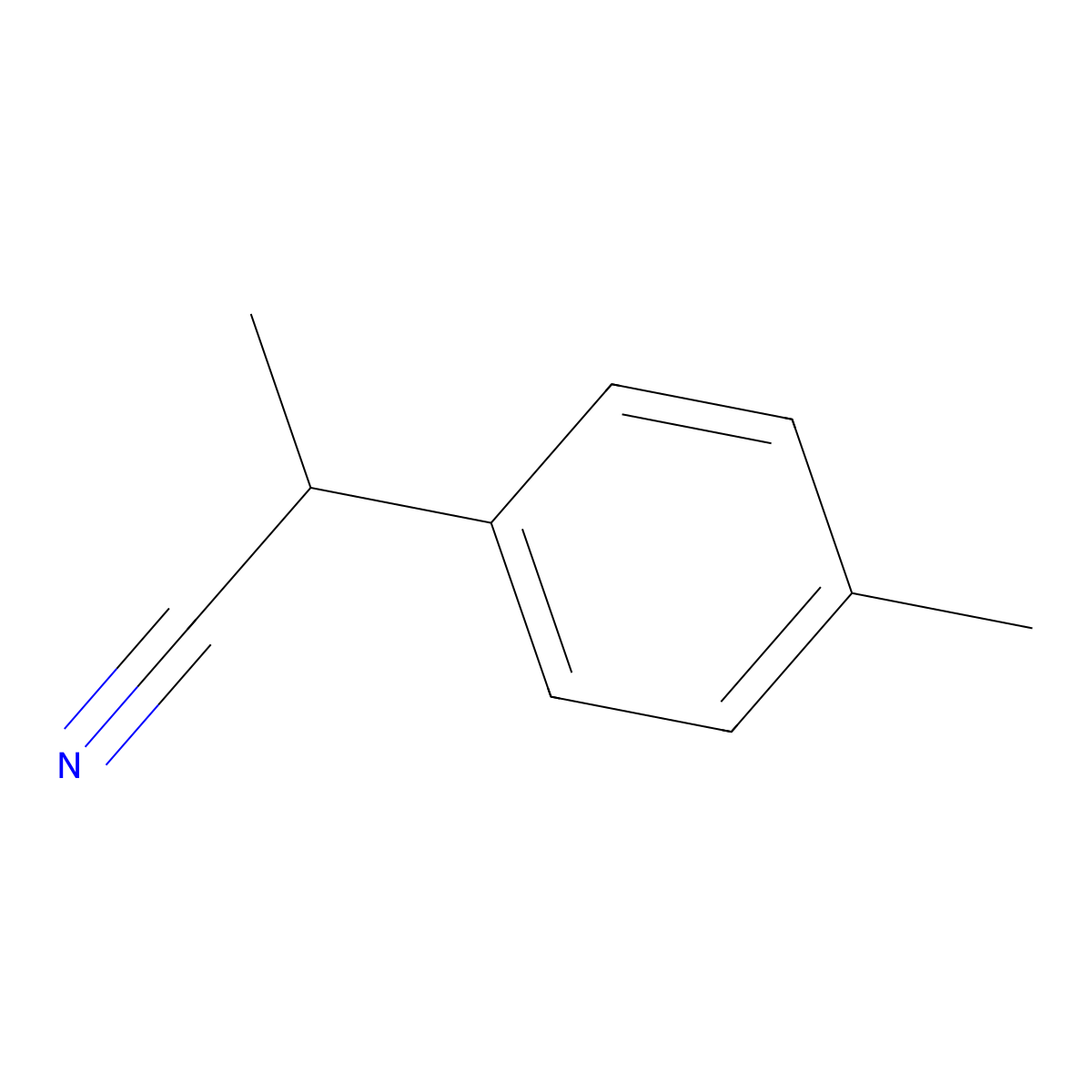 2-(4-Methylphenyl)propanenitrile molecular structure, CAS 75920-45-5