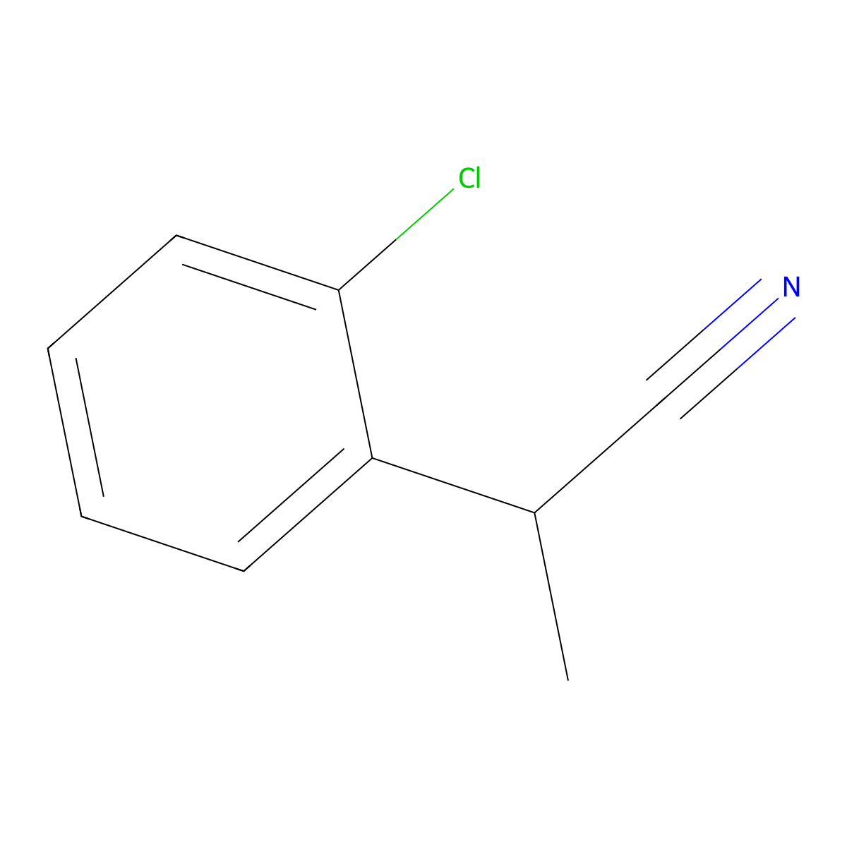 2-(2-Chlorophenyl)propanenitrile molecular structure, CAS 75920-46-6