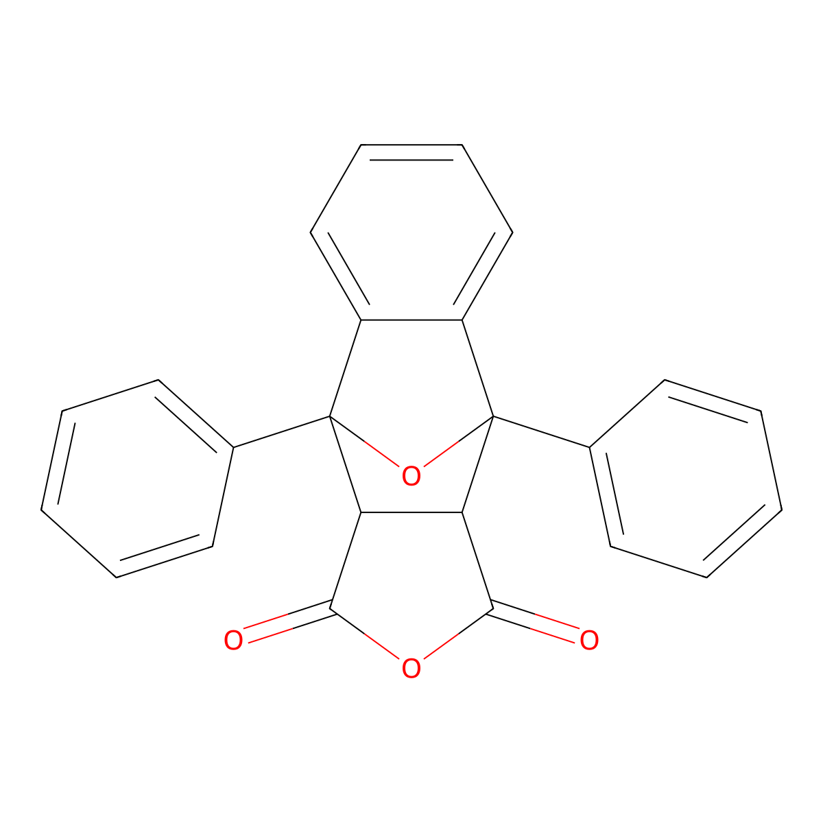 4,9-Diphenyl-3a,4,9,9a-tetrahydro-4,9-epoxynaphtho[2,3-c]furan-1,3-dione molecular structure, CAS 75925-22-3