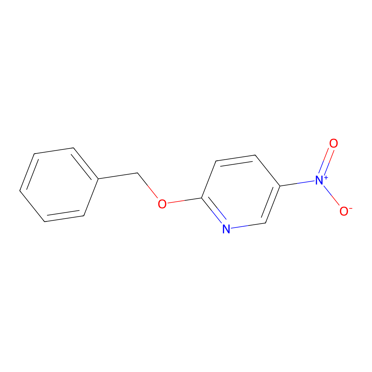 2-Benzyloxy-5-nitro-pyridine molecular structure, CAS 75926-54-4