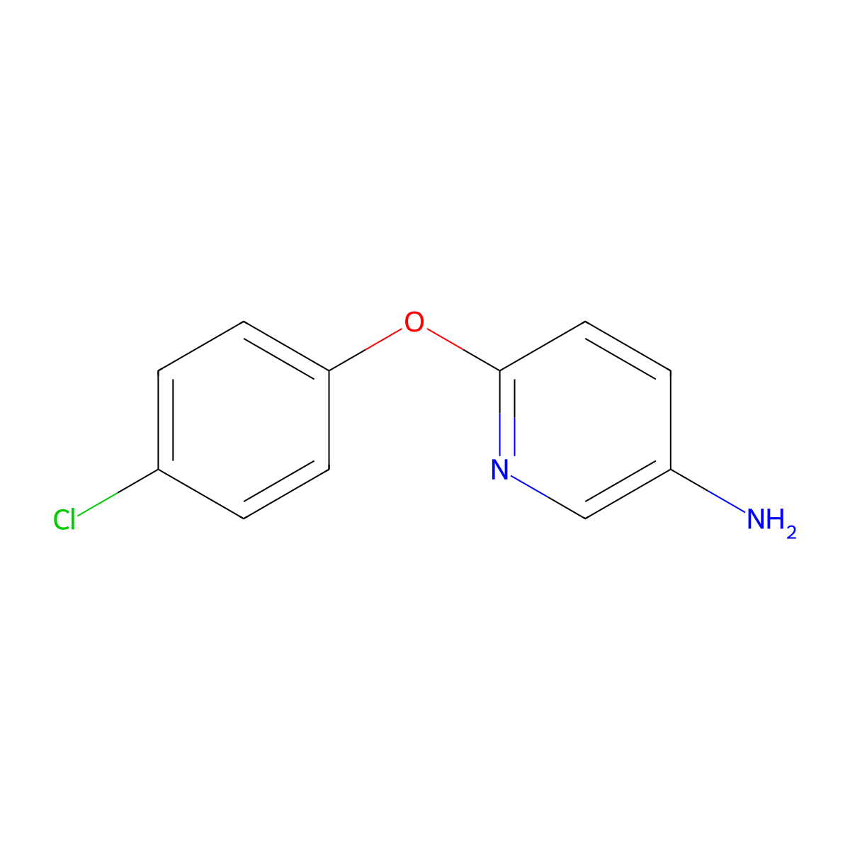 6-(4-Chlorophenoxy)pyridin-3-amine molecular structure, CAS 75926-64-6