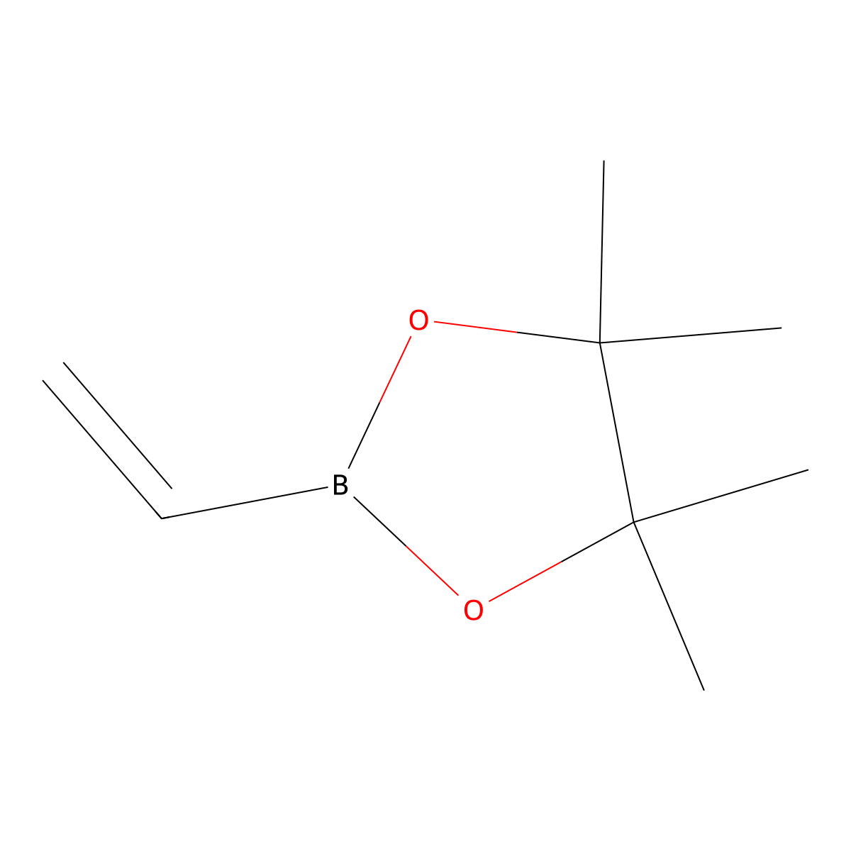 2-Ethenyl-4,4,5,5-tetramethyl-1,3,2-dioxaborolane molecular structure, CAS 75927-49-0