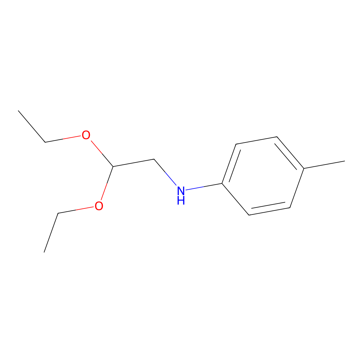 N1-(2,2-diethoxyethyl)-4-methylaniline molecular structure, CAS 75934-28-0