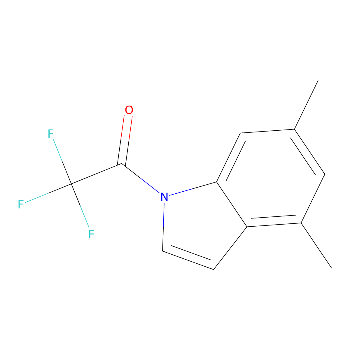 1-(4,6-Dimethyl-1H-indol-1-yl)-2,2,2-trifluoroethan-1-one molecular structure, CAS 75934-42-8