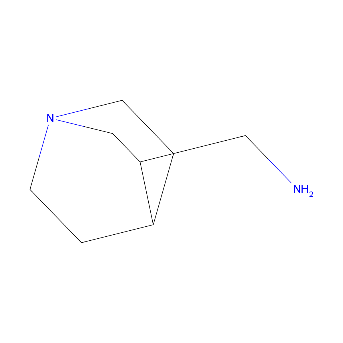{1-Azabicyclo[2.2.2]octan-3-yl}methanamine molecular structure, CAS 75936-99-1