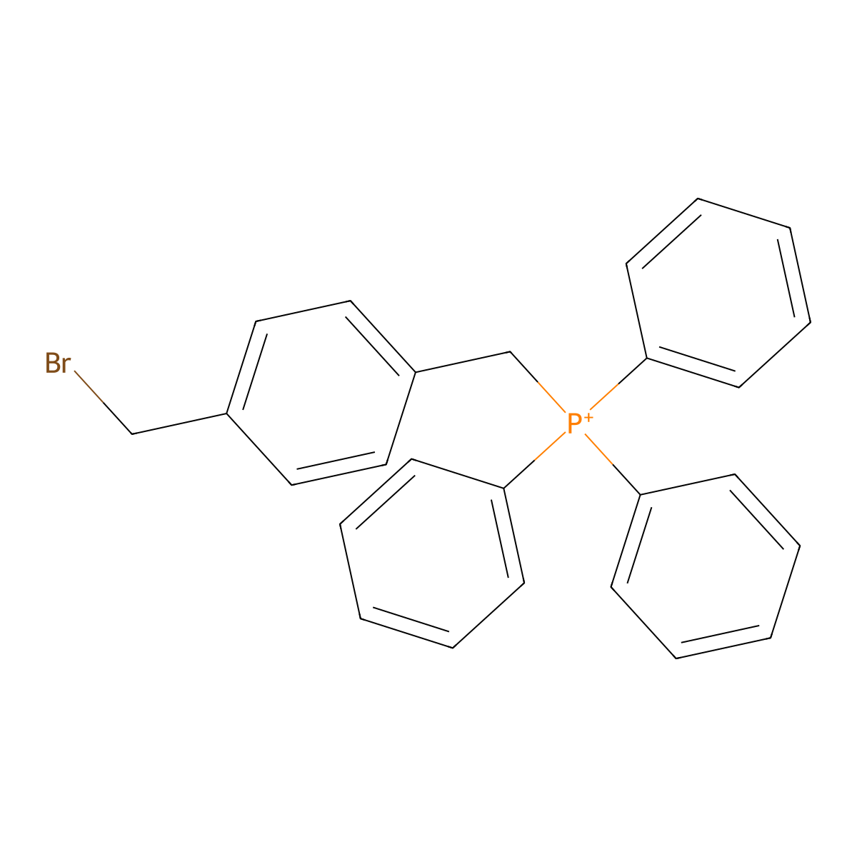 [4-(Bromomethyl)benzyl]triphenylphosphonium molecular structure, CAS 759394-46-2