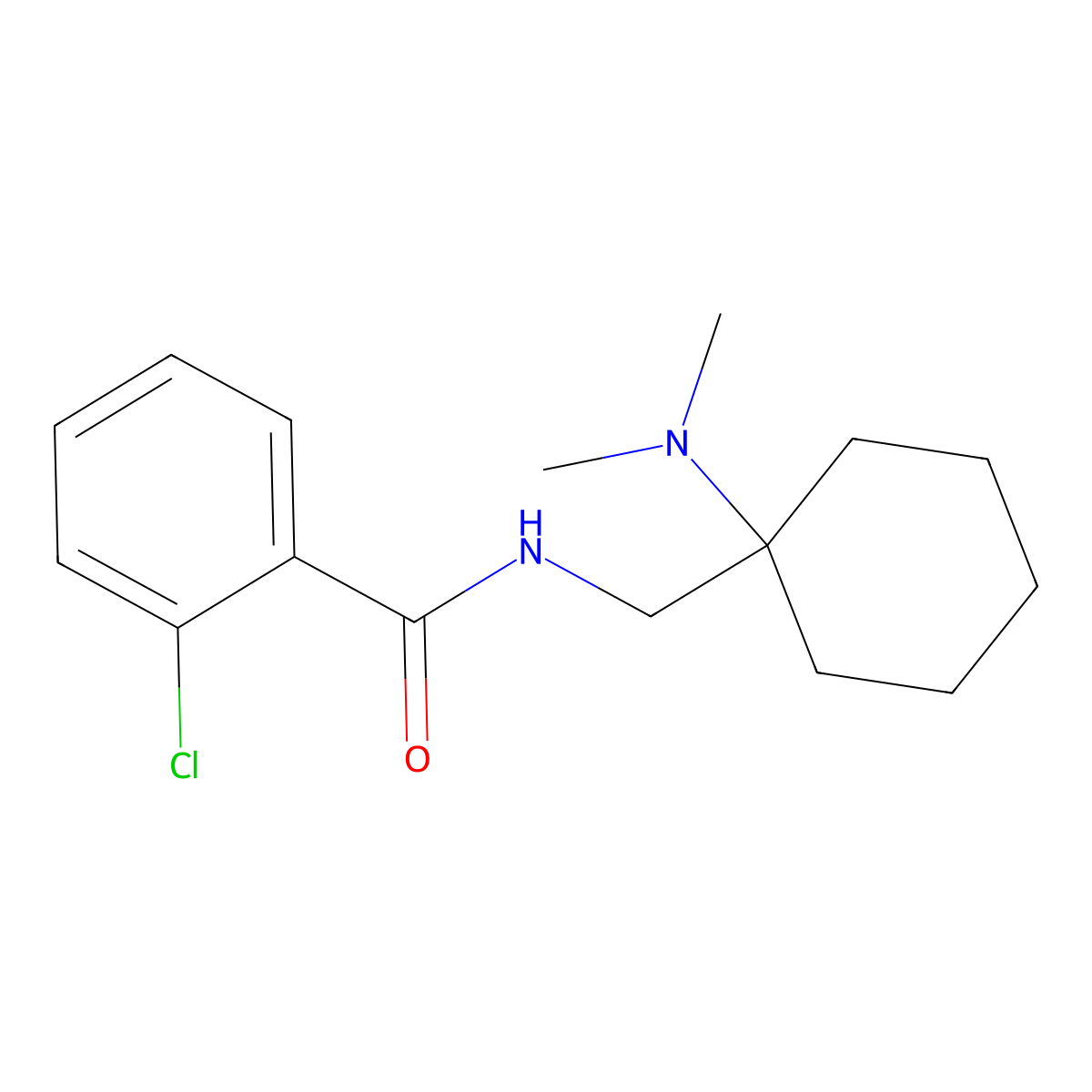 2-chloro-N-{[1-(dimethylamino)cyclohexyl]methyl}benzamide molecular structure, CAS 759397-79-0