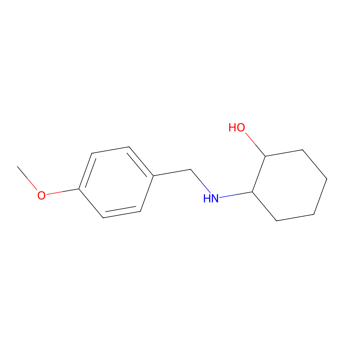 trans-2-(4-Methoxy-benzylamino)-cyclohexanol molecular structure, CAS 759402-65-8