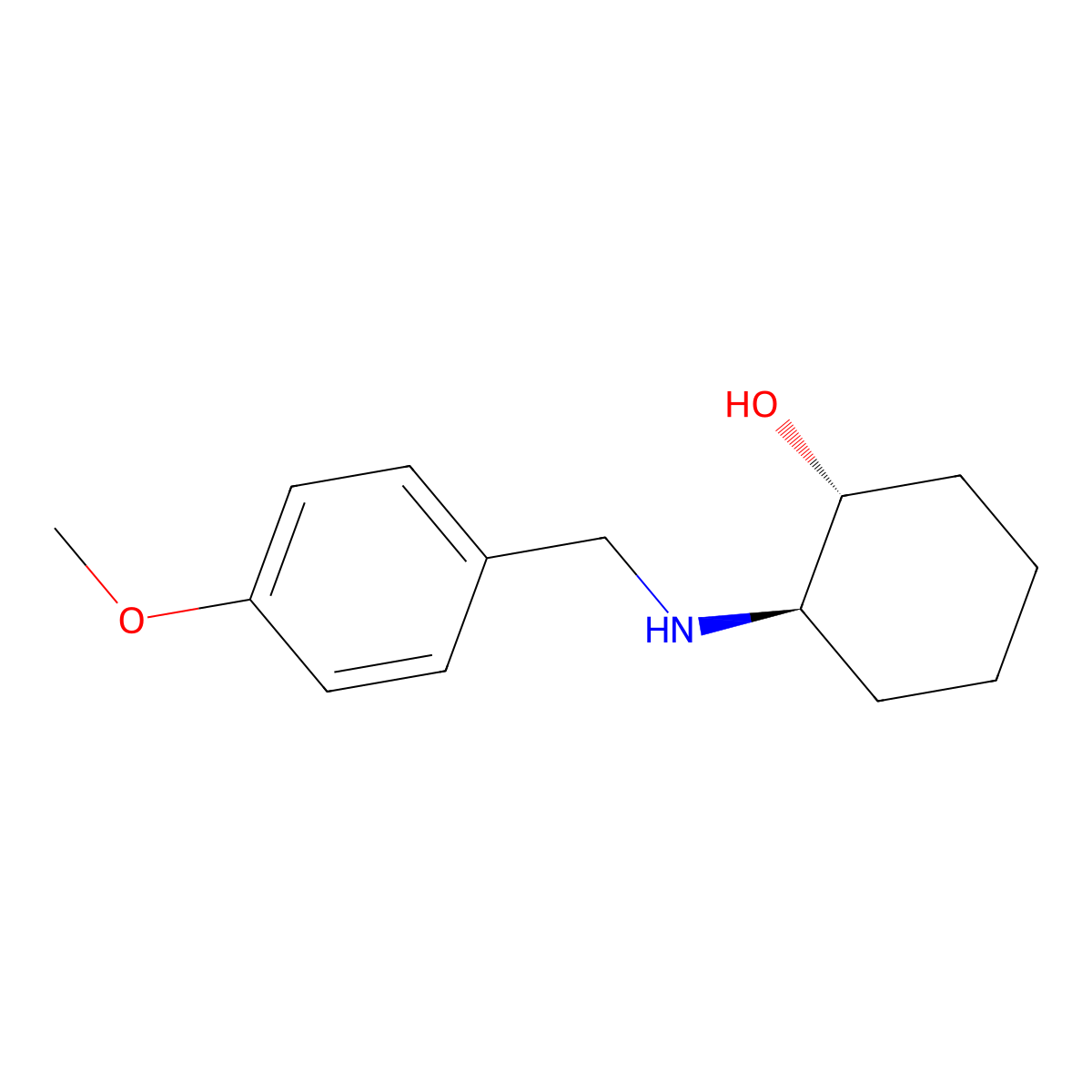 trans-2-(4-Methoxy-benzylamino)-cyclohexanol molecular structure, CAS 759402-65-8
