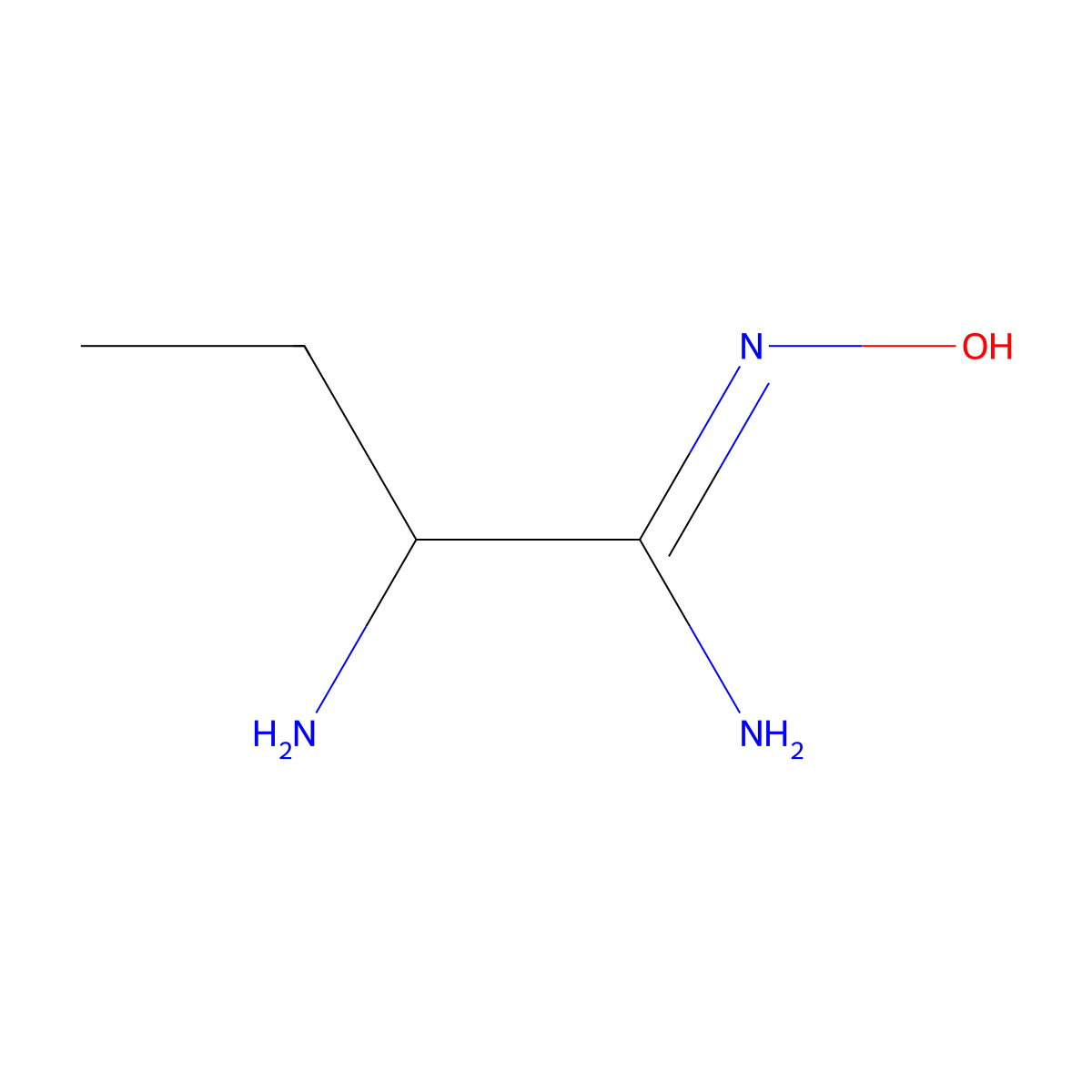 2-amino-N'-hydroxybutanimidamide molecular structure, CAS 759405-28-2