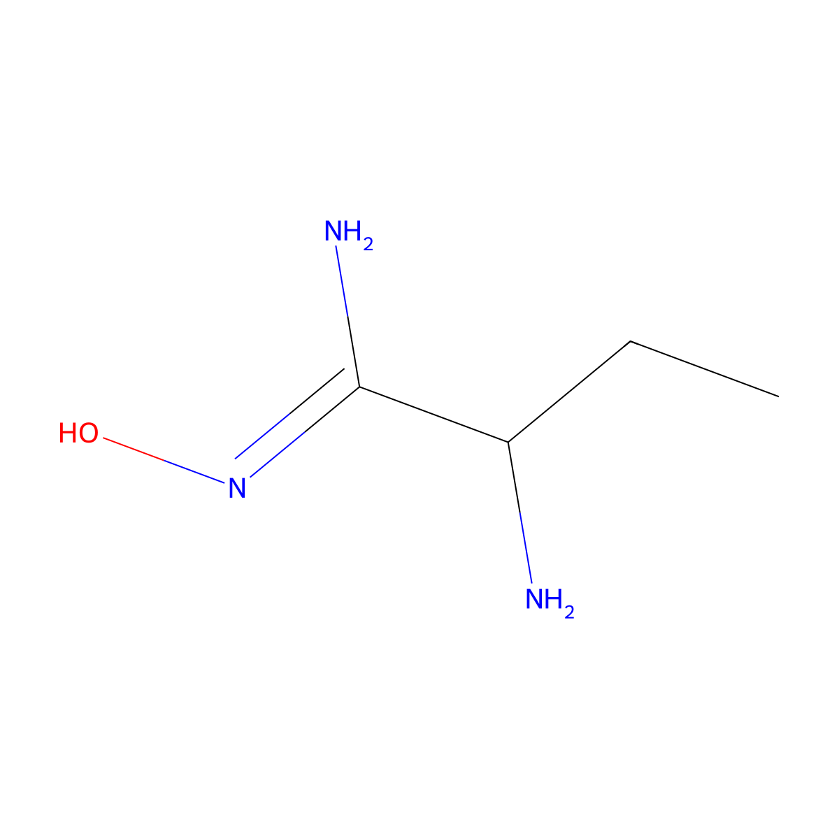 2-amino-N'-hydroxybutanimidamide molecular structure, CAS 759405-28-2