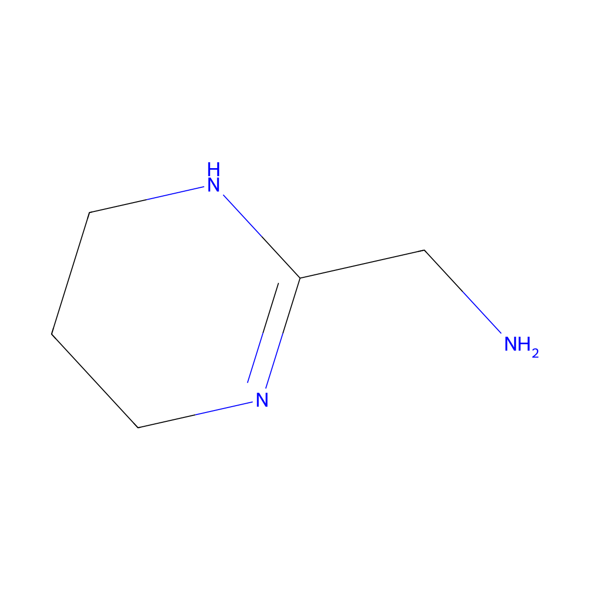 (1,4,5,6-Tetrahydropyrimidin-2-yl)methanamine molecular structure, CAS 759408-08-7