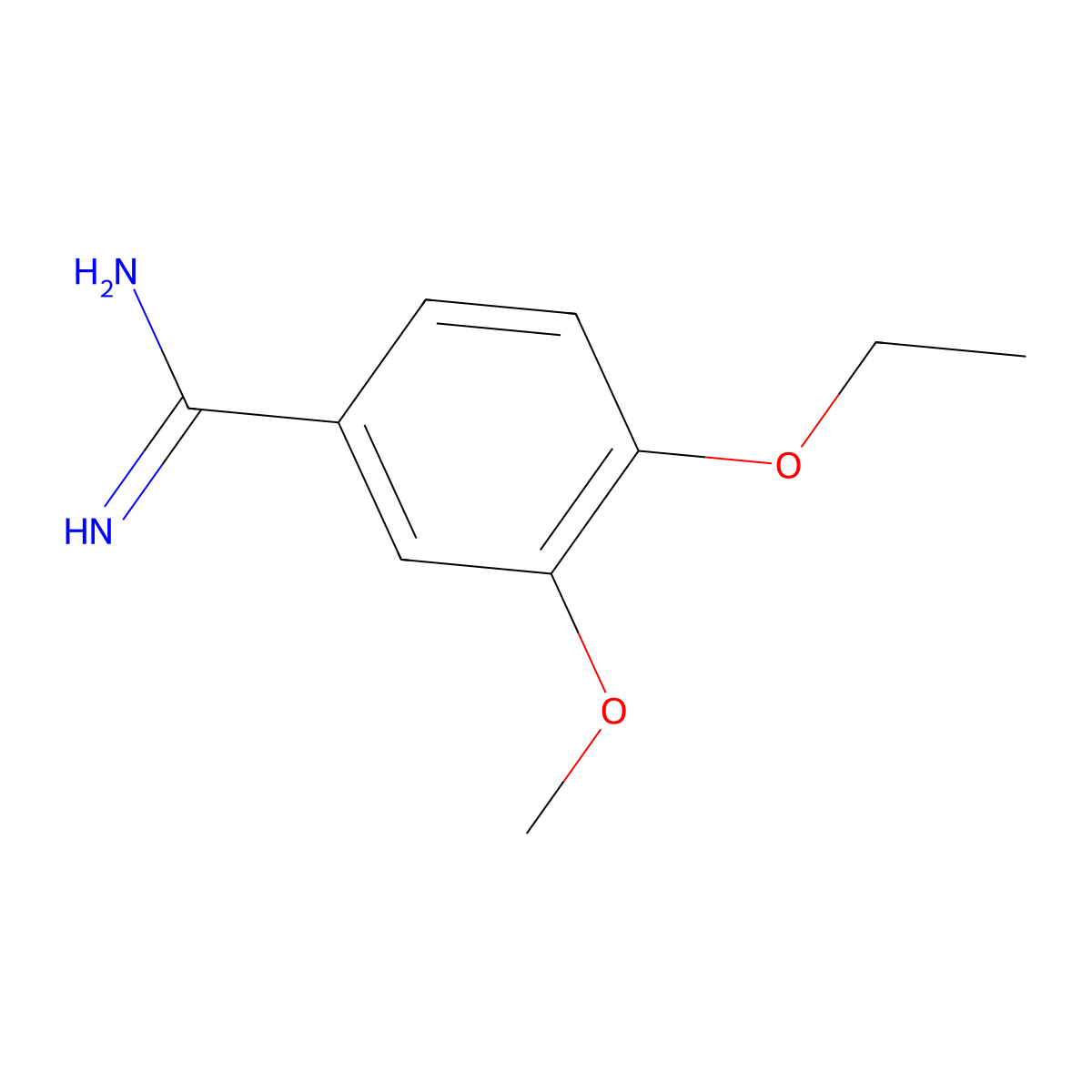 4-Ethoxy-3-methoxybenzene-1-carboximidamide molecular structure, CAS 759411-42-2