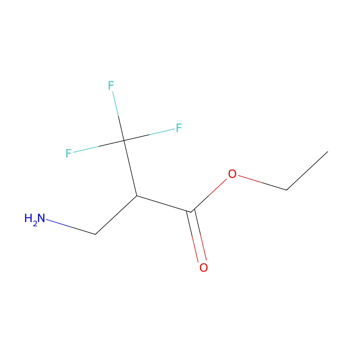 Ethyl 3-amino-2-(trifluoromethyl)propanoate molecular structure, CAS 759418-51-4