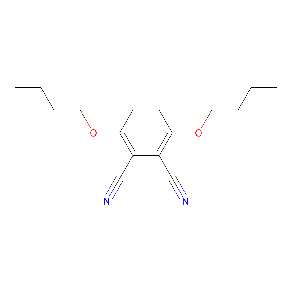 3,6-Dibutoxy-1,2-benzenedicarbonitrile molecular structure, CAS 75942-37-9