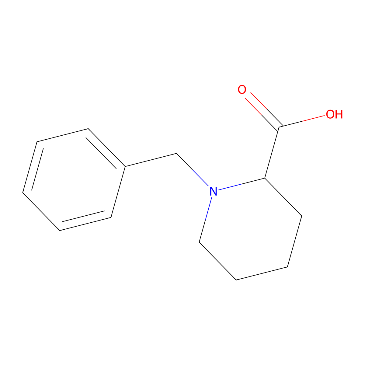 (R)-1-Benzylpiperidine-2-carboxylic acid molecular structure, CAS 759420-46-7