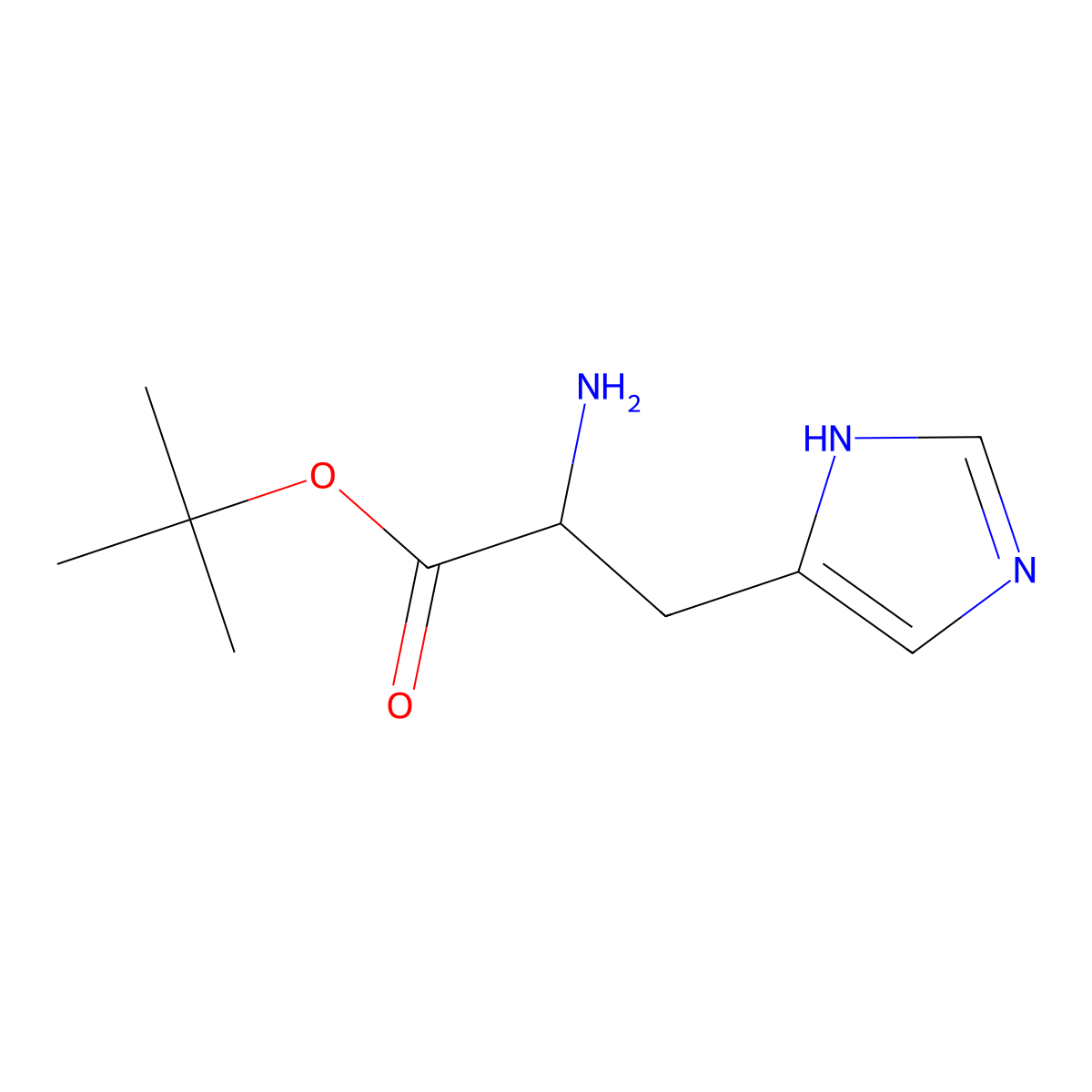 Tert-butyl (2S)-2-amino-3-(1H-imidazol-4-YL)propanoate molecular structure, CAS 759432-08-1