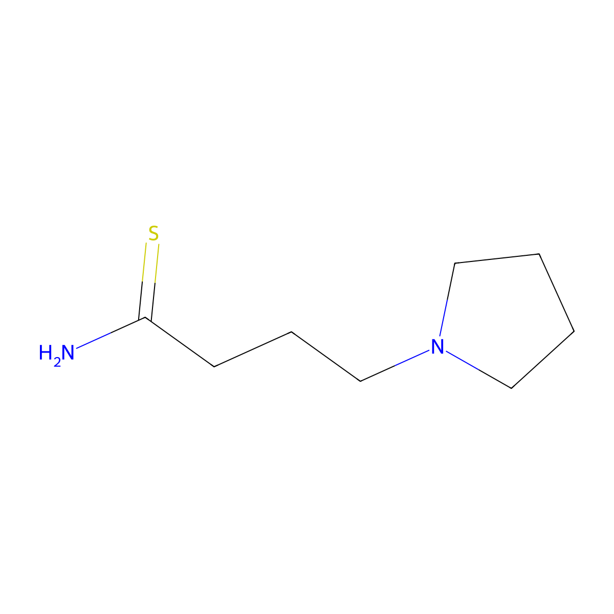 4-(Pyrrolidin-1-YL)butanethioamide molecular structure, CAS 759435-21-7