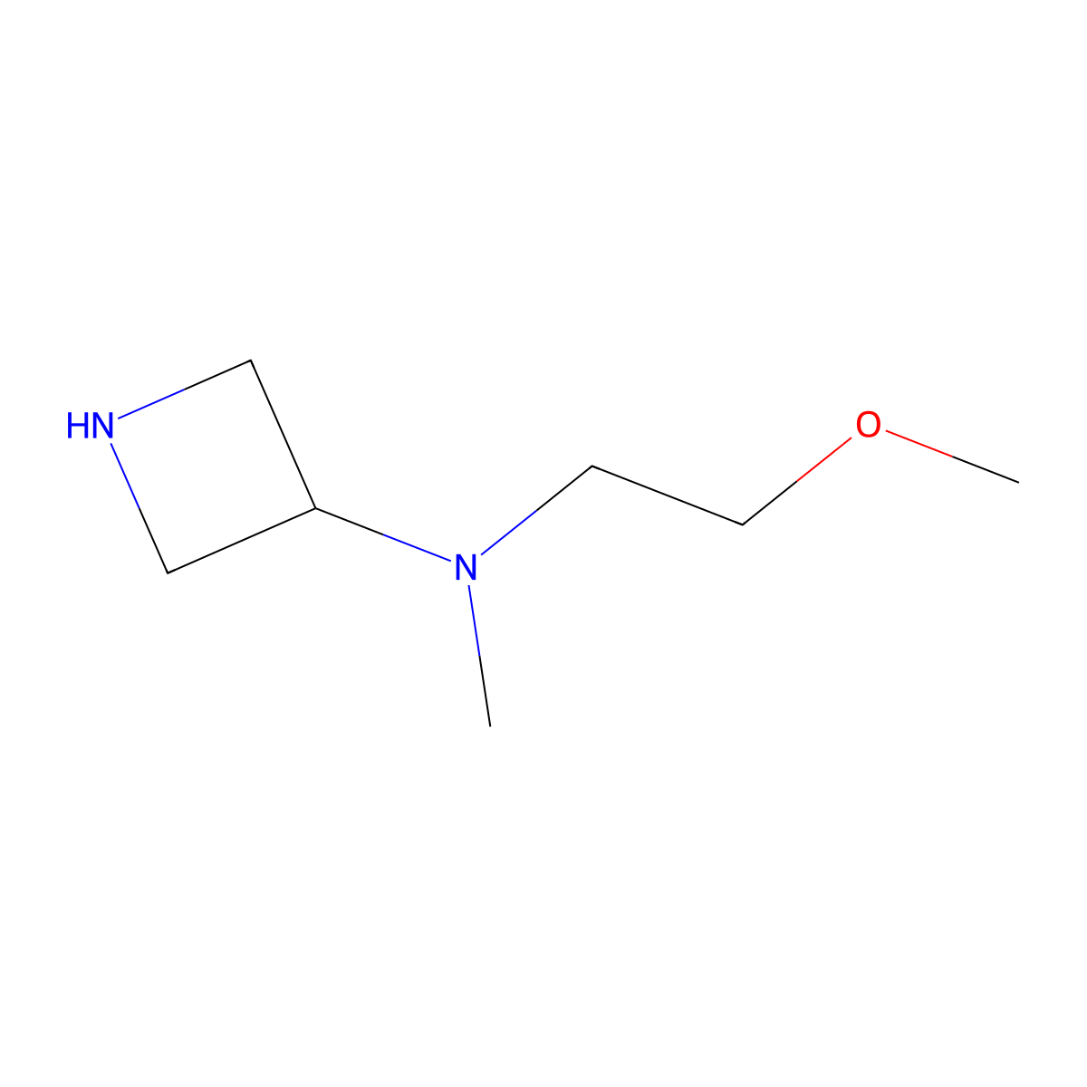 N-(2-methoxyethyl)-N-methylazetidin-3-amine molecular structure, CAS 759436-38-9